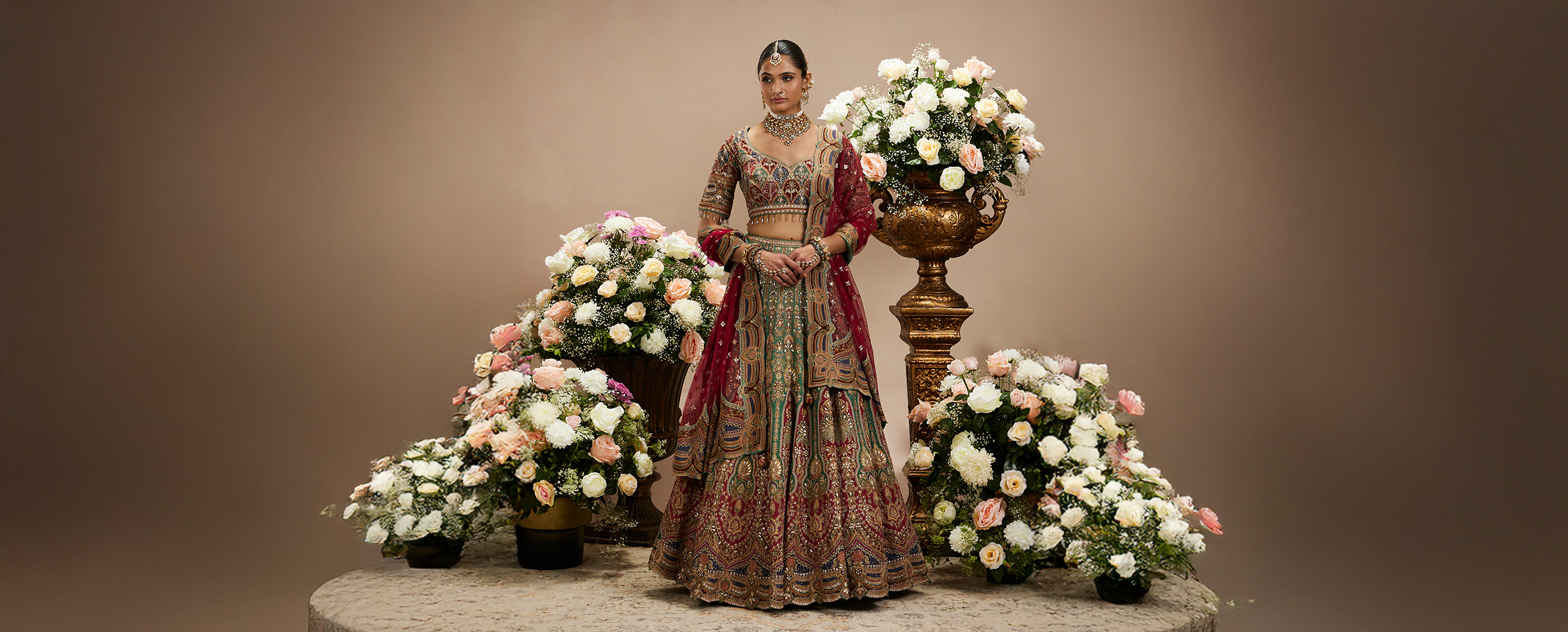 Woman wearing a lehenga